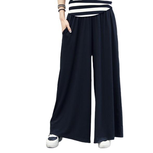 High Waist Wide Leg Pants for Women - Plus Size