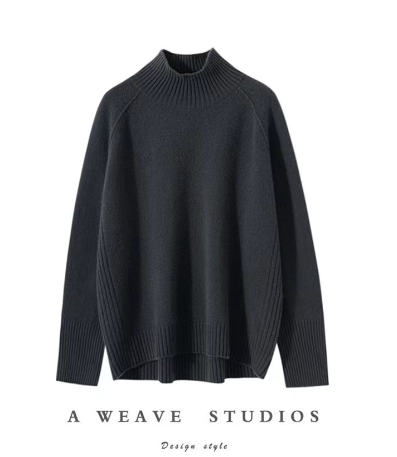 Autumn Winter Women's Oversized Turtleneck Sweater