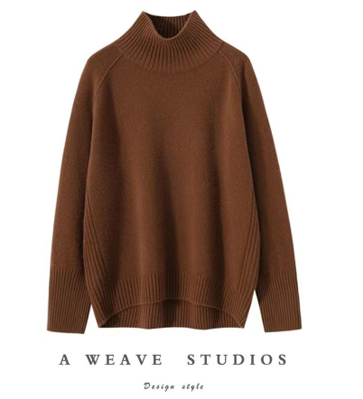 Autumn Winter Women's Oversized Turtleneck Sweater