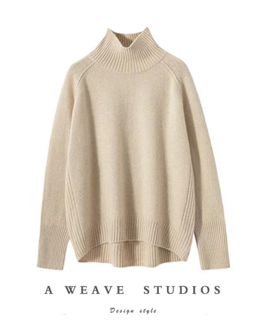 Autumn Winter Women's Oversized Turtleneck Sweater