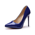 Rubber Pointed Toe High Heels with Thin Heel