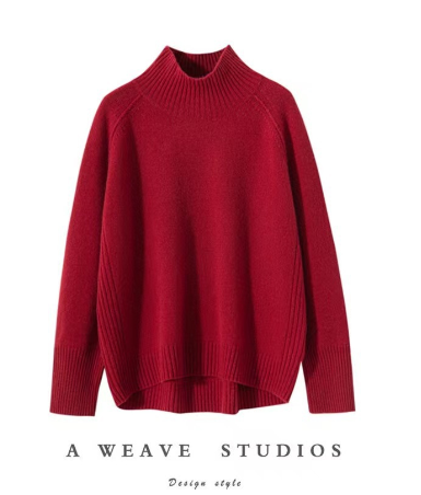 Autumn Winter Women's Oversized Turtleneck Sweater