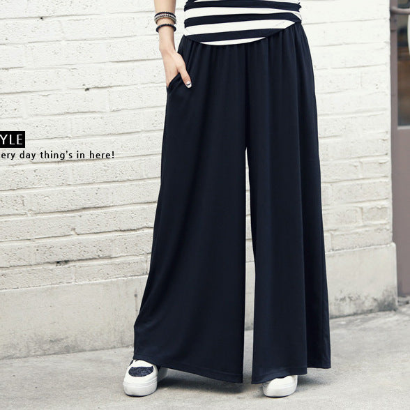 High Waist Wide Leg Pants for Women - Plus Size