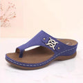 Women's Summer Wedge Heel Sandals with Metal Decor