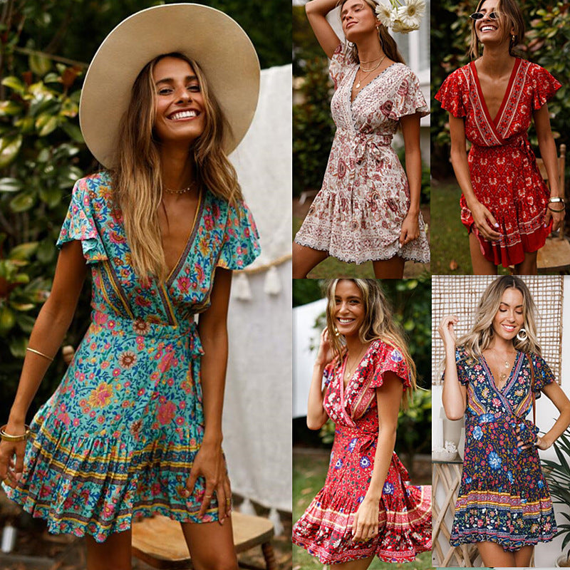 Bohemian Printed Dress Skirt