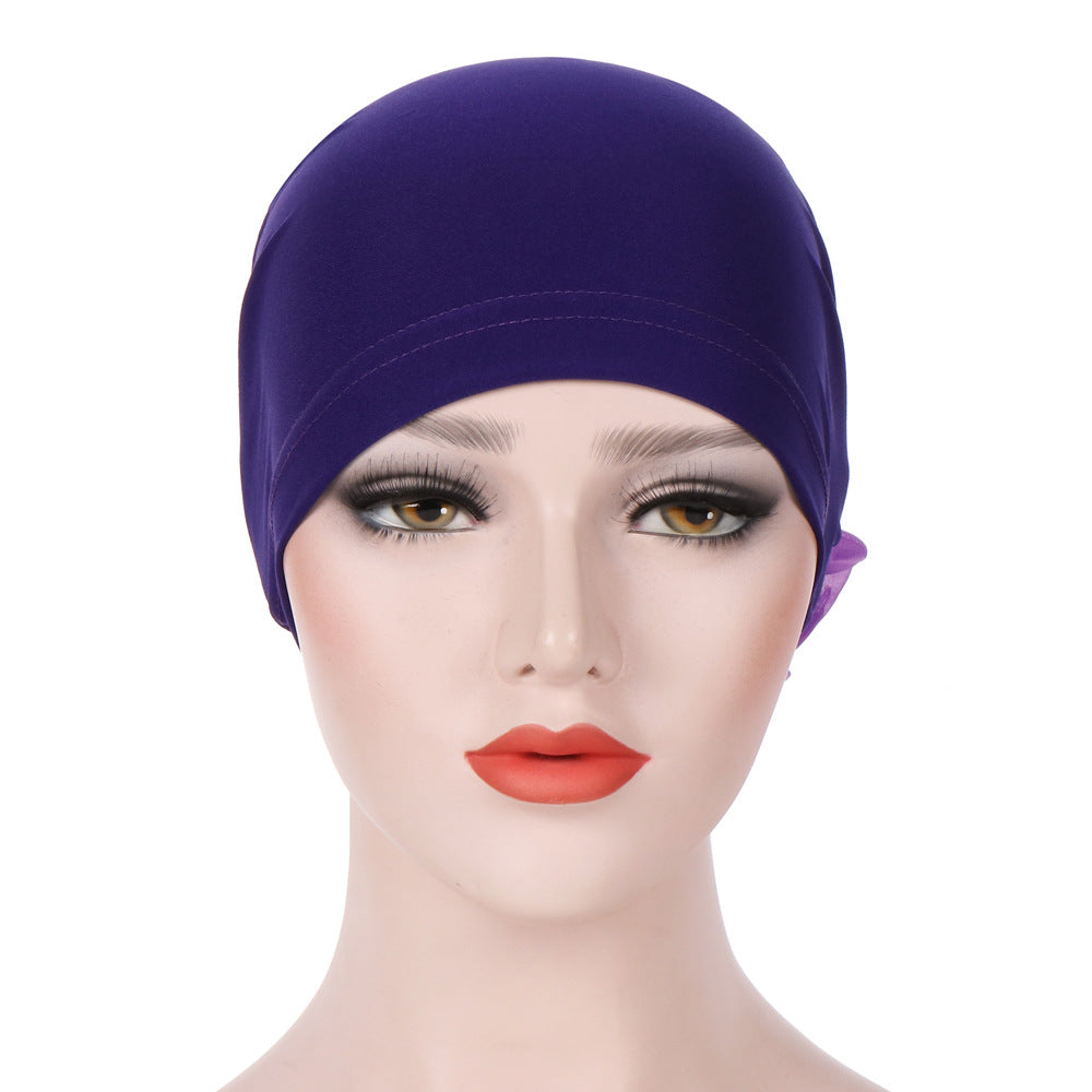 Women's Floral Elastic Bandana Headscarf Hat