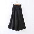 High-Waisted Chiffon Wide-Leg Trousers for Women