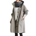 Medium Length Casual Trench Coat for Women in Autumn