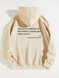 Women's Trendy Hoodie with Letter Print and Pocket
