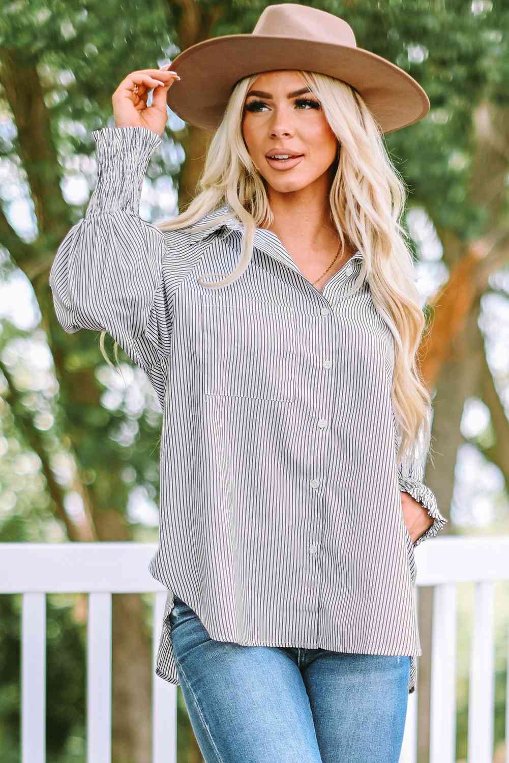 Fernanda Lantern Sleeve Shirt-