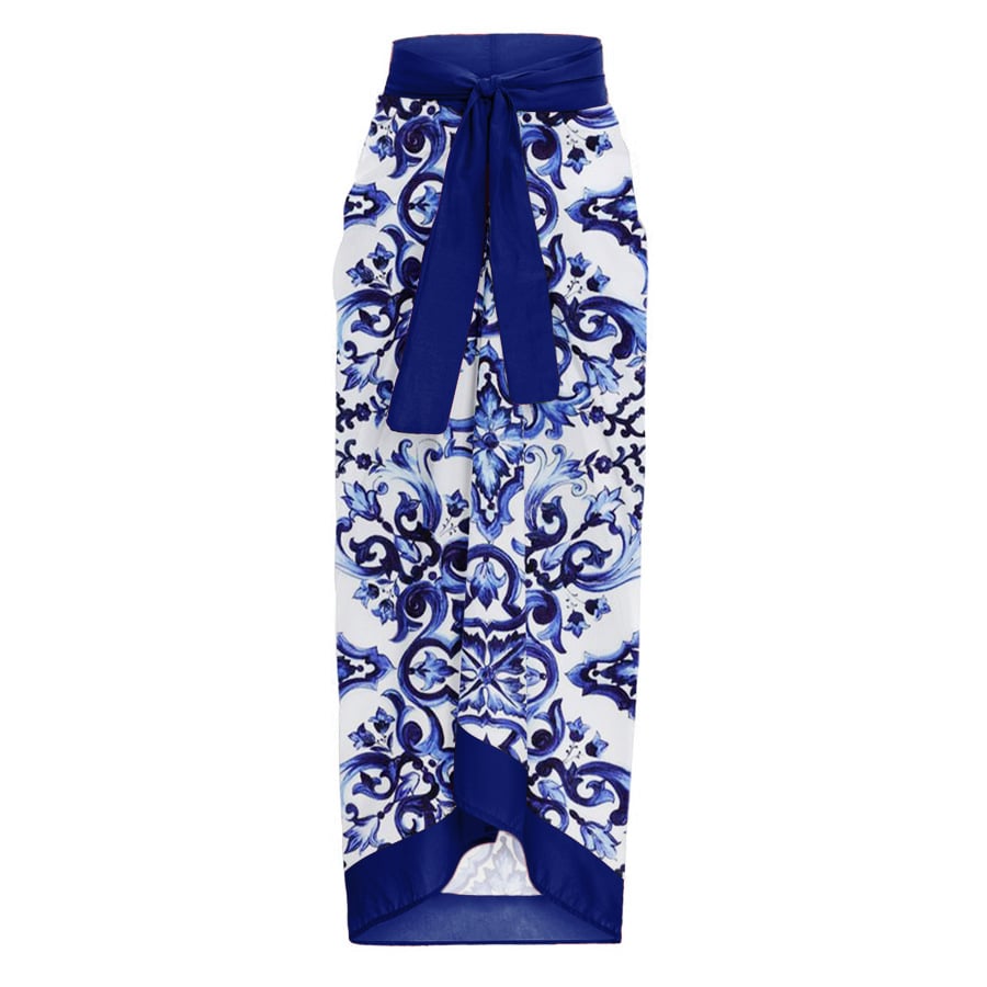 Blue Porcelain Pattern Swimsuit