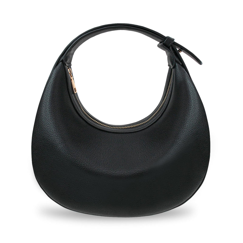 Women Crescent Shoulder Handbag-Large Capacity Crossbody Hobo Purse Trendy Crescent Bag Clutch Handbag with Adjustable Strap (A-Black)